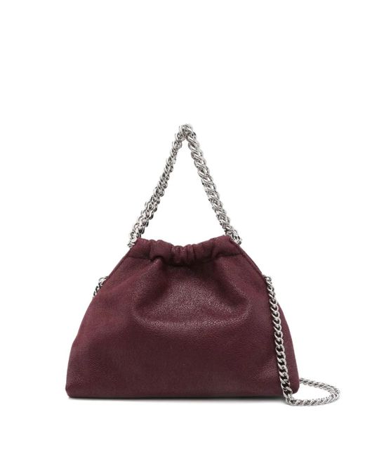 Stella McCartney Purple Mini Falabella Tote Bag Mit Kordelzug