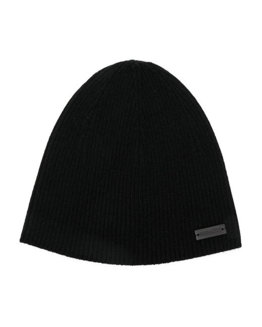Saint Laurent Gerippte Mütze in Black für Herren