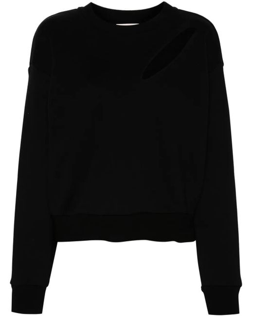 McQueen Black Logo-Embroidered Sweatshirt