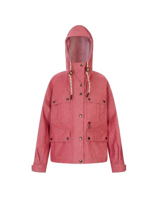 Moncler Red Hooded Press-Stud Jacket