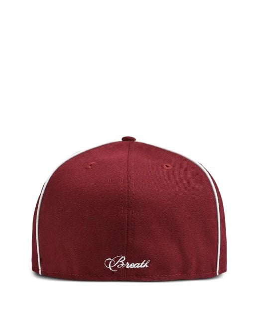 BREATH Red New Era Piped Cap for men