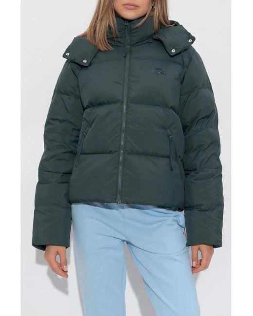 Lacoste Green Hooded Down Jacket