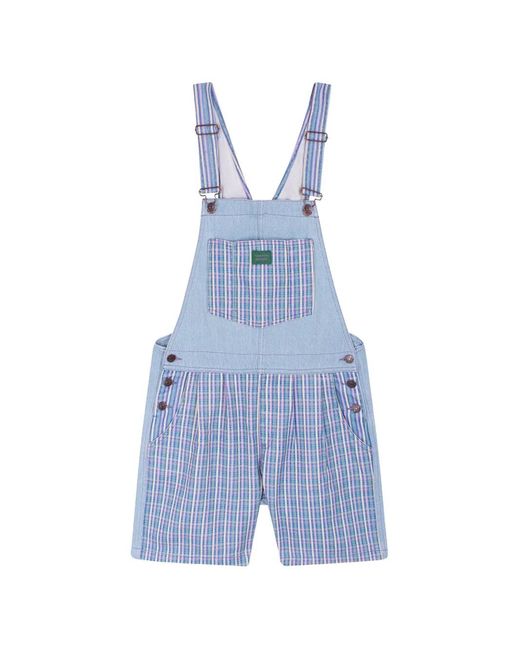 Favorite People Blue Tagliatelle Short Overalls
