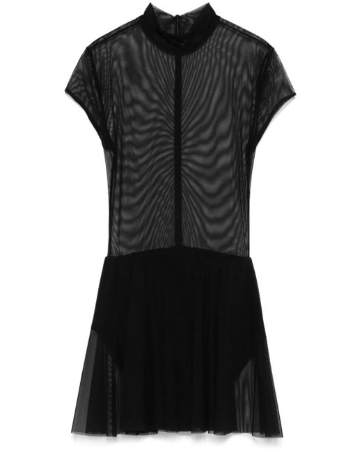 Norma Kamali セミシアーミニドレス Black