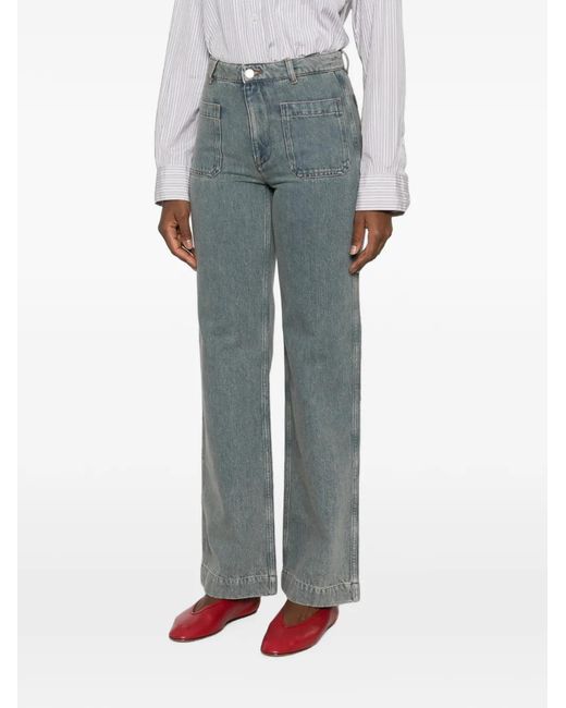 A.P.C. Blue Victoria Patch-Pocket Jeans
