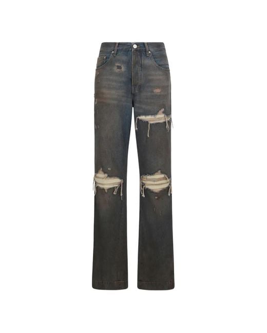 Amiri Gray Mx1 Straight Flare Jeans for men