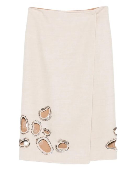 Fabiana Filippi カットアウト スカート Natural