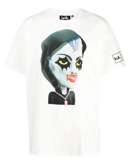 Haculla White Dracula's Wife Graphic-Print T-Shirt for men