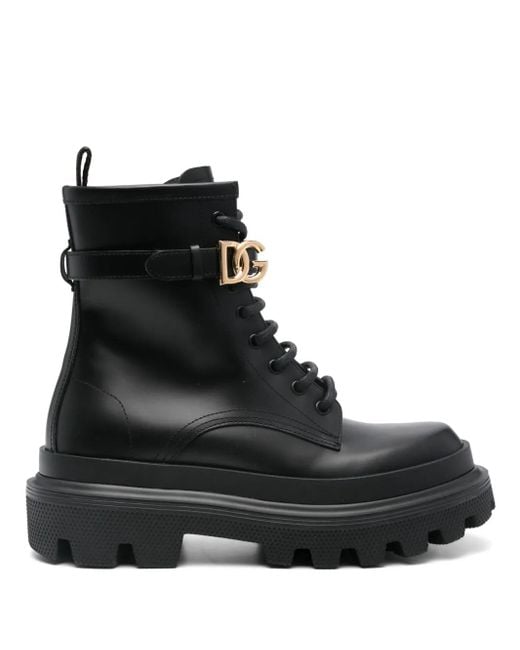 Dolce & Gabbana Black Ankle Boot Shoes