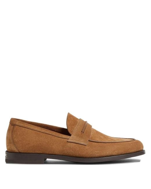 Mocassini Penny di Zegna in Brown da Uomo