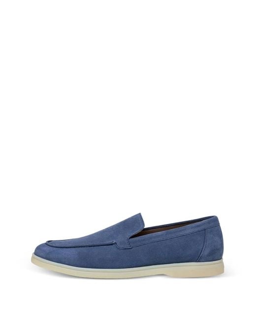 Hackett Blue Martin Suede Loafers for men