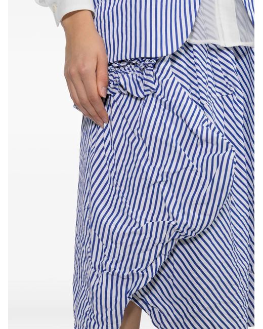 Comme des Garçons Blue Striped Shorts
