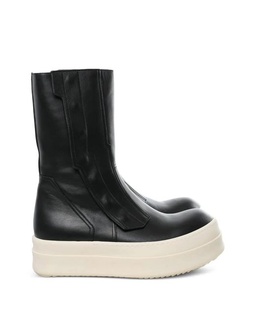Rick Owens Black Platform Zip Sneakers for men