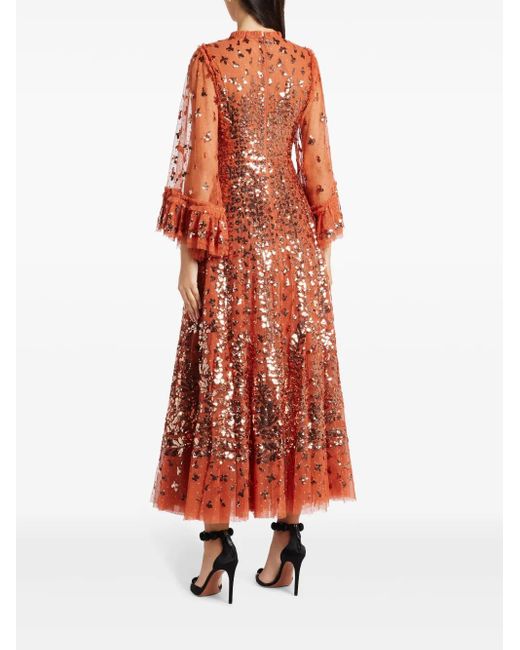 Robe Orné De Sequins Needle & Thread en coloris Red