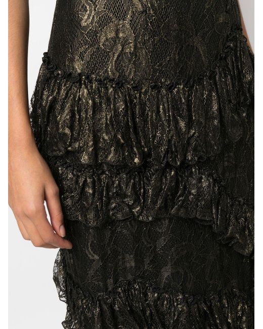 Del Core Black Lace-detail Bustier Dress