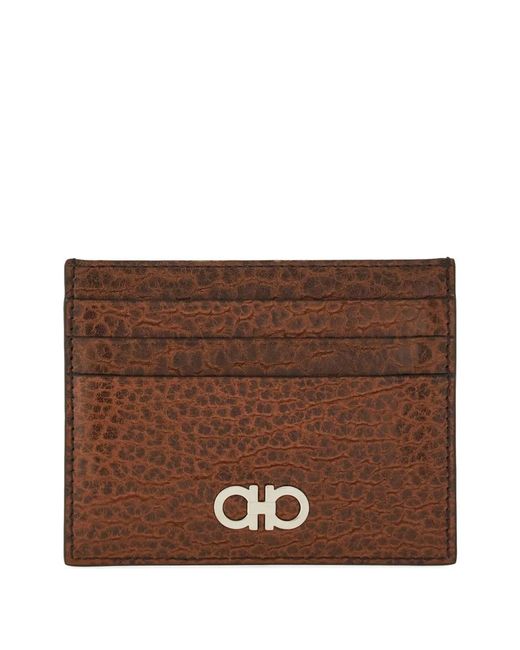 Ferragamo Brown Porte-Cartes Gancini for men