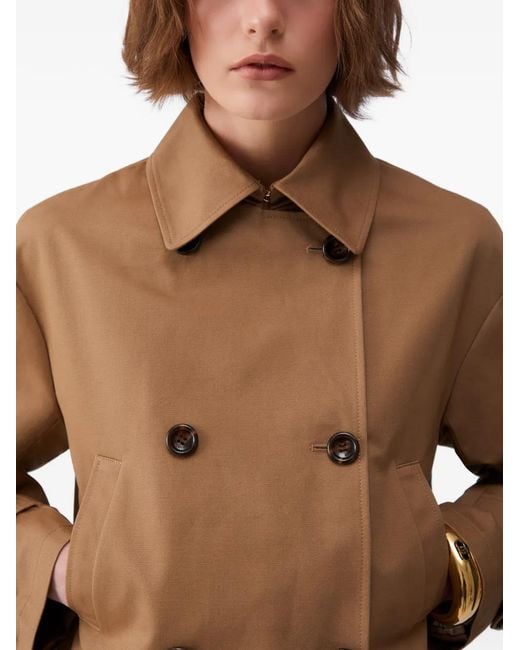Liu Jo Natural Short Gabardine Trench Coat