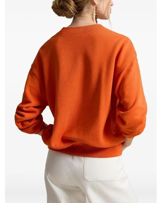 Polo Ralph Lauren Orange Logo-Embroidered Sweatshirt