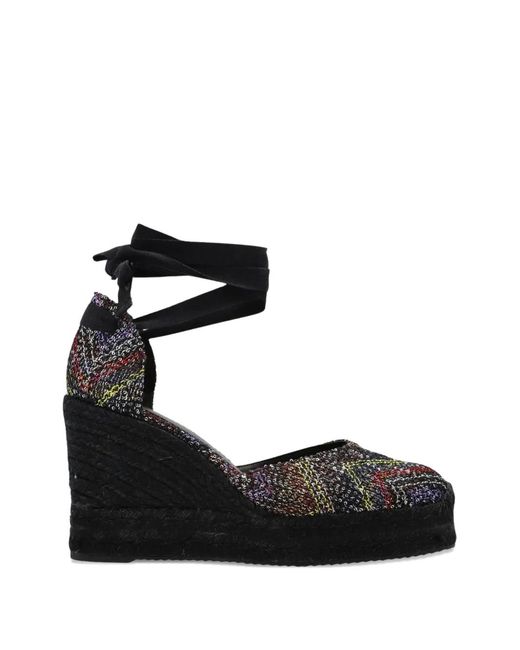Missoni Black Sequin-Embellished Heeled Espadrilles