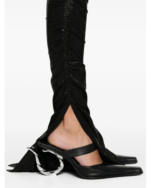 Rick Owens Black Svita Side-Slit Flared Trousers