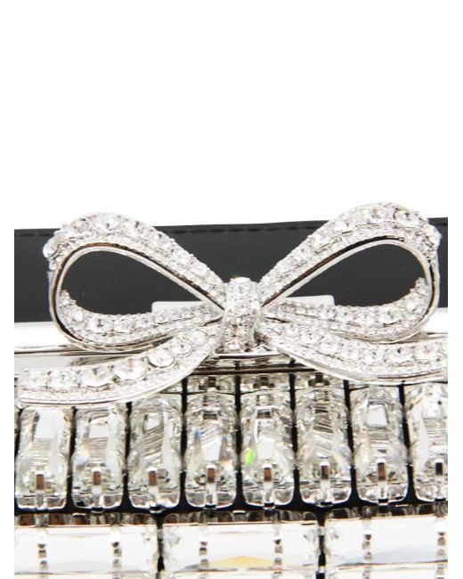Borsa A Spalla Con Cristalli E Fiocco di Self-Portrait in White
