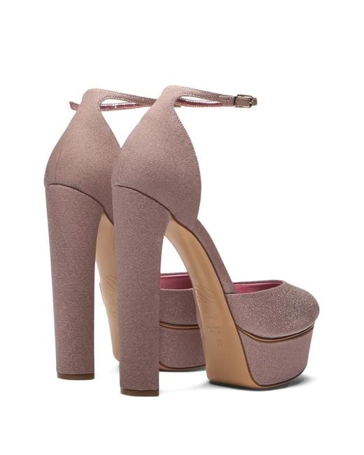 Casadei Pink Flora Platform Pumps