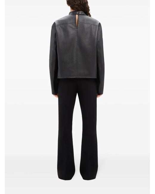 Courreges Black Racer Buckle Leather Jacket for men