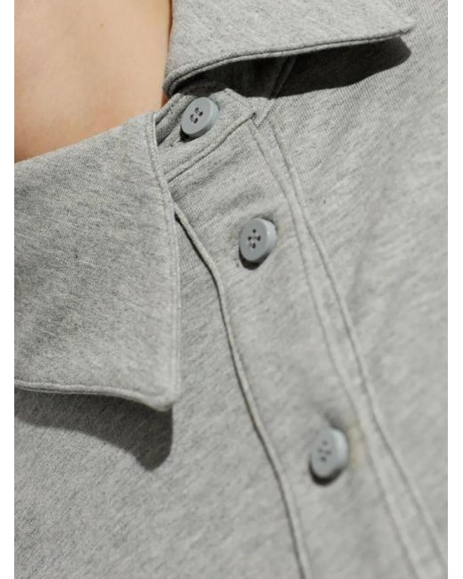 Top Con Botones En El Cuello The Attico de color Gray