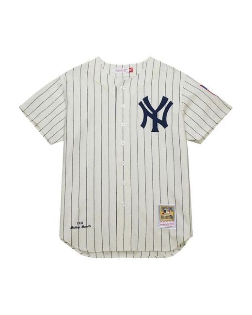 Mitchell & Ness White Mickey Mantle New York Yankees 1951 for men