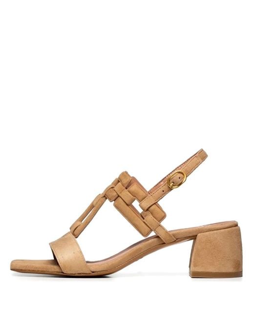 Poche Paris Brown 50Mm Square-Toe Sandals