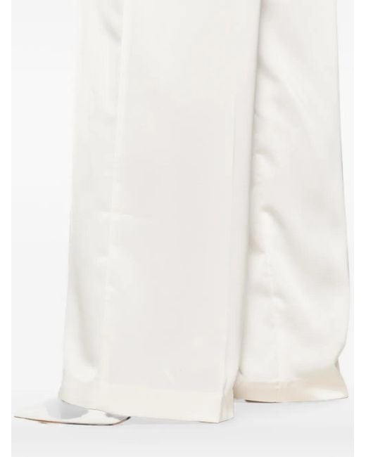 The Archivia White Feather-Trim Halterneck Dress