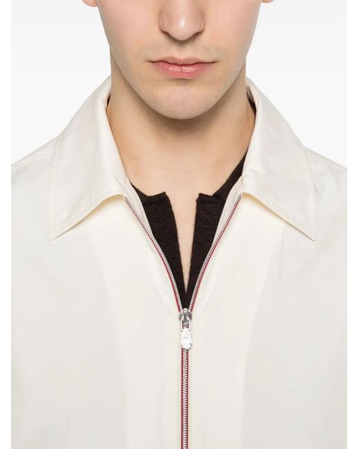 Brunello Cucinelli White Water-Resistant Blouson Jacket for men