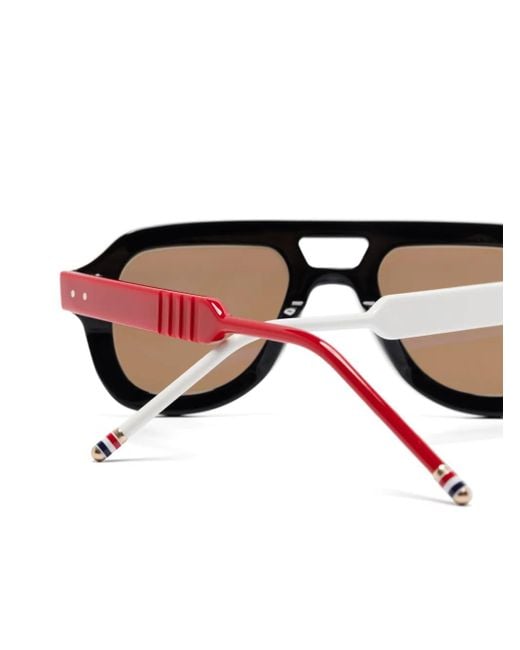 Thom Browne Blue Pilot-Frame Sunglasses for men