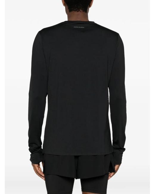 Adidas Black X Entire Studios Logo-Print Long-Sleeve T-Shirt for men
