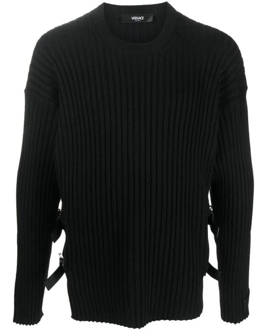 Versace Trui Met Zijsplit in het Black voor heren
