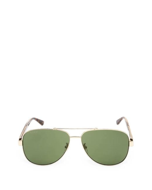 Gucci Green Pilot-Frame Sunglasses for men