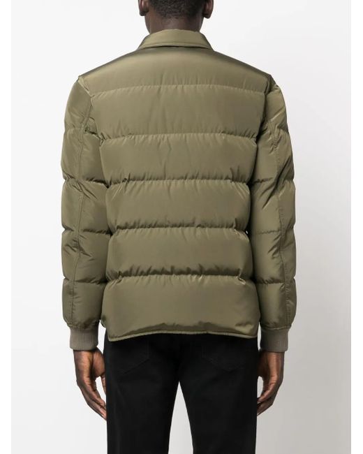 Tom Ford Green Padded Jacket In Techno Ottoman for men