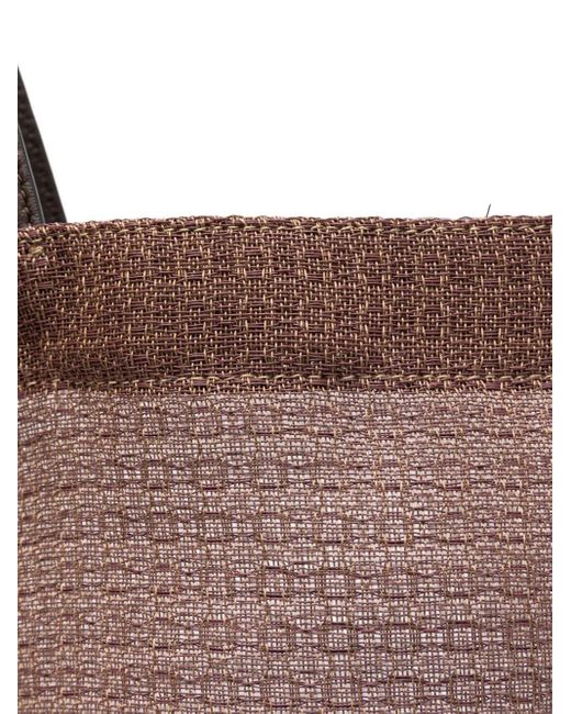 The Row Brown Barn Mesh Tote Bag