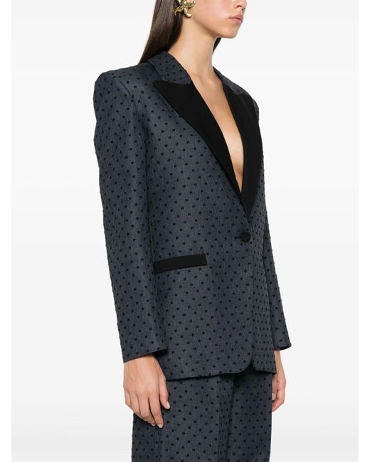 Nissa Black Polka-Dot Blazer