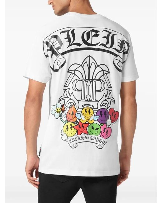 Philipp Plein White Smile T-Shirt for men