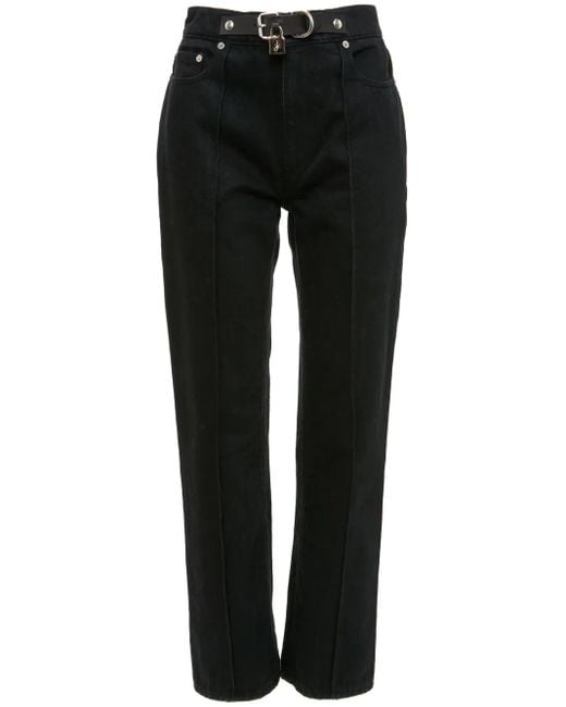 J.W. Anderson Black Padlock-Detail Slim-Fit Jeans