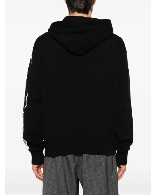 Amiri Black Bone-Print Hoodie for men