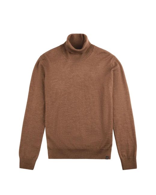 Pull À Bords Côtelés Fay pour homme en coloris Brown