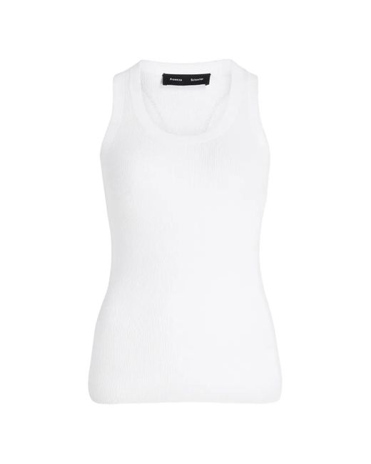 Proenza Schouler White Roberts Ribbed Tank Top