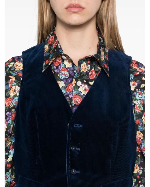 Polo Ralph Lauren Blue Weste Aus Cord