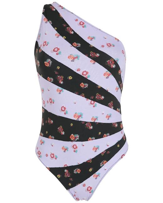 Amir Slama Multicolor One-Shoulder Swimsuit