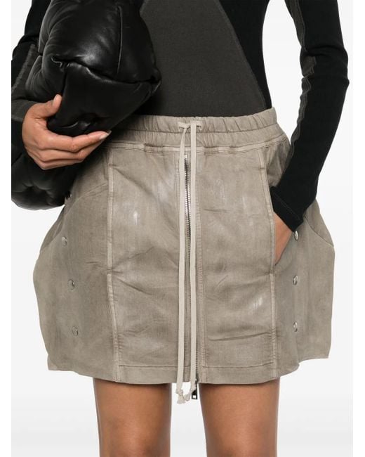 Rick Owens Gray Babel Mini Skirt