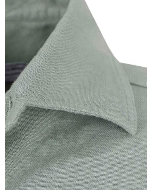 Vincenzo Di Ruggiero Green Surchemise À Poches Plaquées for men