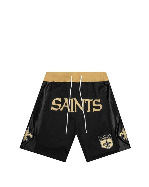Just Don Z Mitchell & Ness Shorts Met Logo-Patch in het Black voor heren