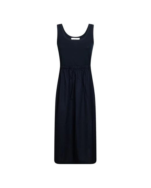 Alpha Studio Blue Drawstring Maxi Dress
